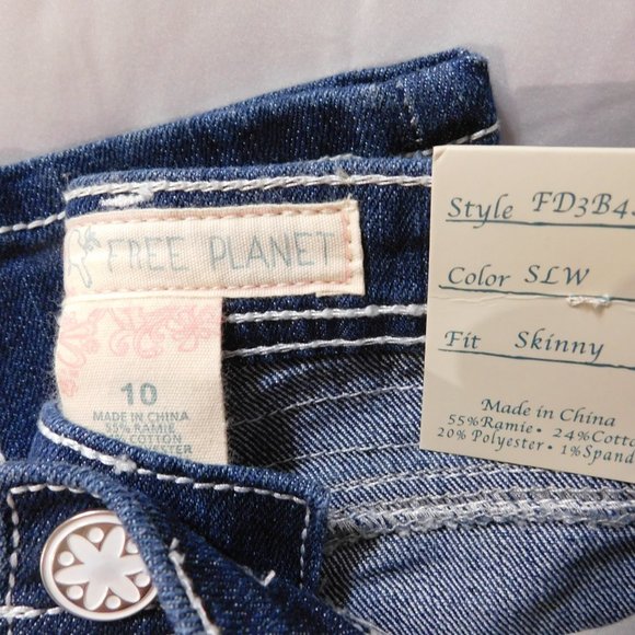 Free Planet Jeans Girl's Size 10 - Picture 2 of 5